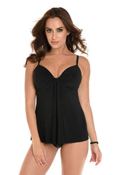 Marina Draped Underwired Tankini Top - Genevieve's Wardrobe